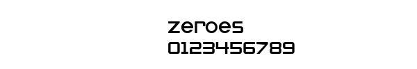 Fuente Zeroes.ttf