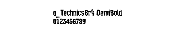 Fuente a_TechnicsBrk DemiBold.ttf