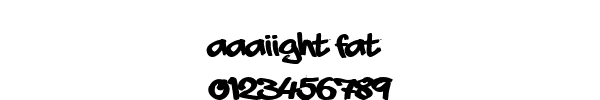 Fuente aaaiight fat.ttf