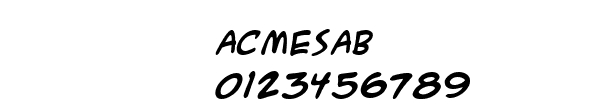 Fuente acmesab.TTF