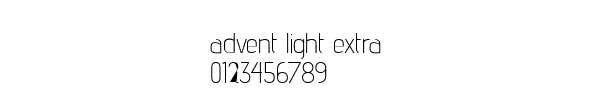 Fuente advent light extra.ttf