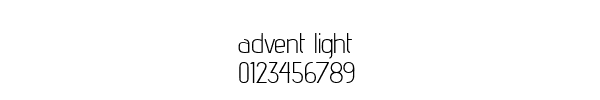 Fuente advent light.ttf