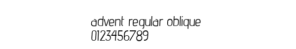 Fuente advent regular oblique.ttf