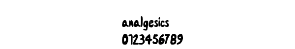 Fuente analgesics.ttf