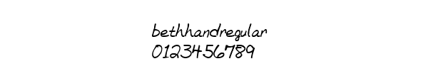 Fuente bethhandregular.ttf