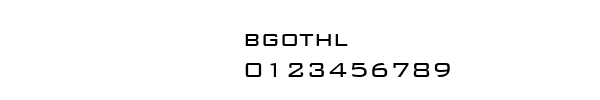 Fuente bgothl.ttf