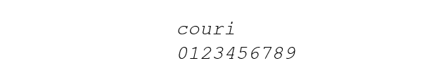 Fuente couri.ttf