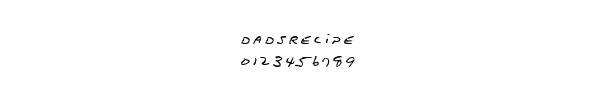 Fuente dadsrecipe.ttf