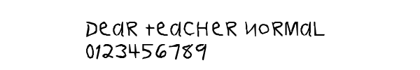 Fuente dear teacher normal.ttf