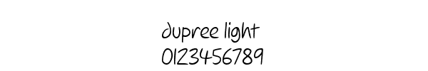 Fuente dupree light.ttf