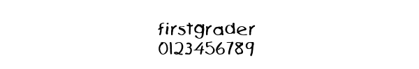Fuente firstgrader.ttf