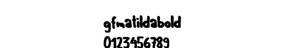 Fuente gfmatildabold.ttf