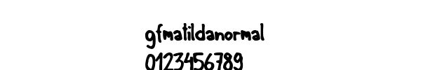 Fuente gfmatildanormal.ttf