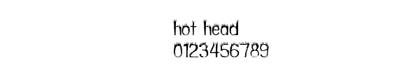 Fuente hot head.ttf