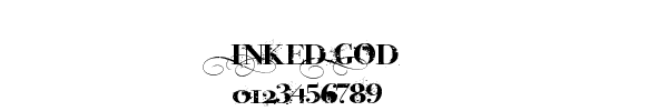 Fuente iNked God.ttf