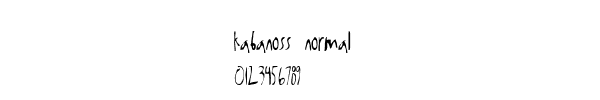 Fuente kabanoss normal.ttf