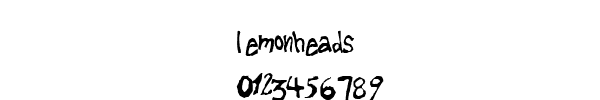 Fuente lemonheads.ttf