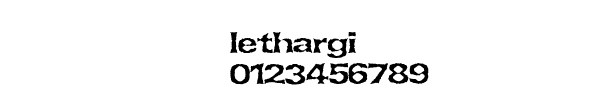 Fuente lethargi.ttf