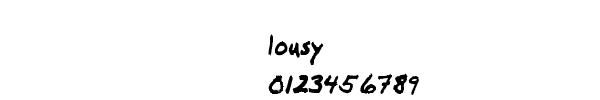 Fuente lousy.ttf