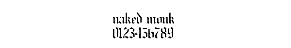Fuente naked monk.TTF