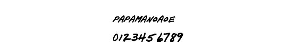 Fuente papamanoaoe.ttf