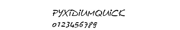 Fuente pyxidiumquick.ttf