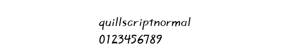 Fuente quillscriptnormal.ttf