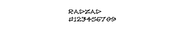 Fuente radzad.ttf