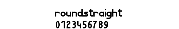Fuente roundstraight.ttf