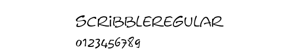 Fuente scribbleregular.ttf