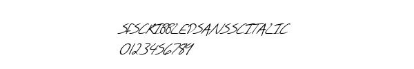 Fuente sfscribbledsansscitalic.ttf