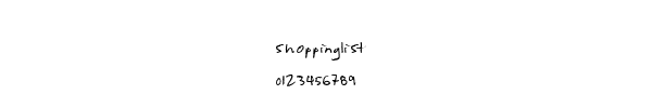 Fuente shoppinglist.ttf