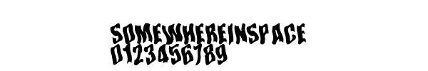 Fuente somewhereinspace.TTF