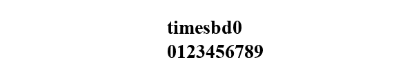 Fuente timesbd0.ttf