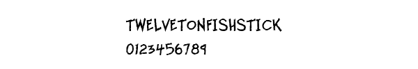 Fuente twelvetonfishstick.ttf