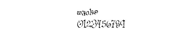 Fuente wacko.ttf