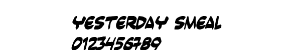 Fuente yesterday smeal.ttf