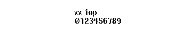 Fuente zz top.ttf