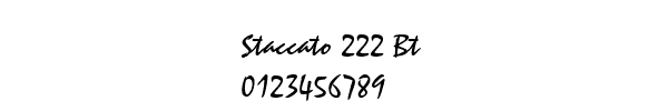 Fuente Staccato 222 Bt.ttf