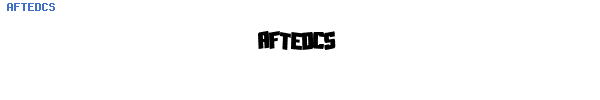 Fuente AFTEDCS.TTF