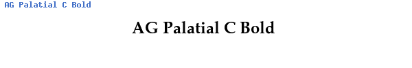 Fuente AG Palatial C Bold.ttf