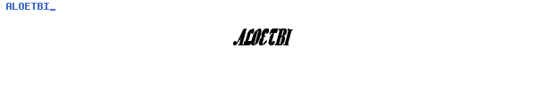 Fuente ALOETBI_.TTF