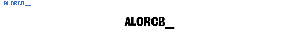 Fuente ALORCB__.TTF