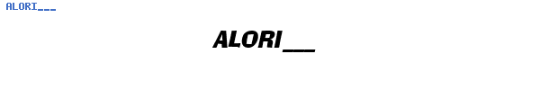 Fuente ALORI___.TTF
