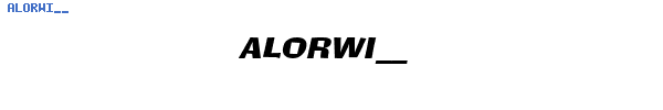 Fuente ALORWI__.TTF