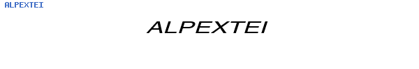 Fuente ALPEXTEI.TTF