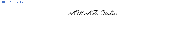 Fuente AMAZ Italic.TTF