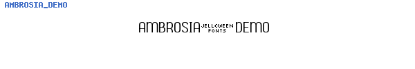 Fuente AMBROSIA_DEMO.ttf