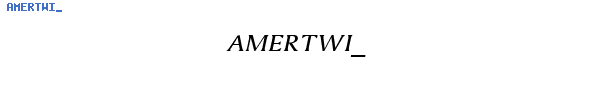 Fuente AMERTWI_.TTF