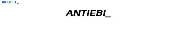 Fuente ANTIEBI_.TTF